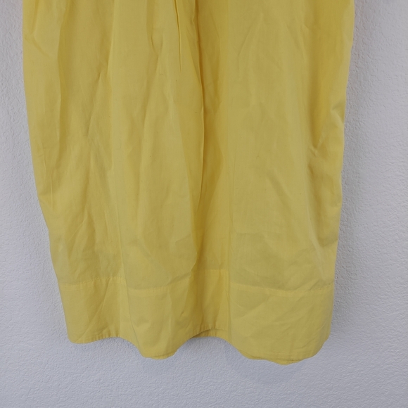 J. CREW Short-sleeve mini shirt-dress in cotton poplin Classic Yellow Size XS - Picture 13 of 16